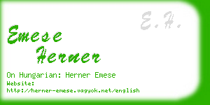 emese herner business card